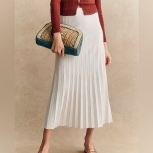 Sézane Leonine Skirt Ecru Size Small NWOT